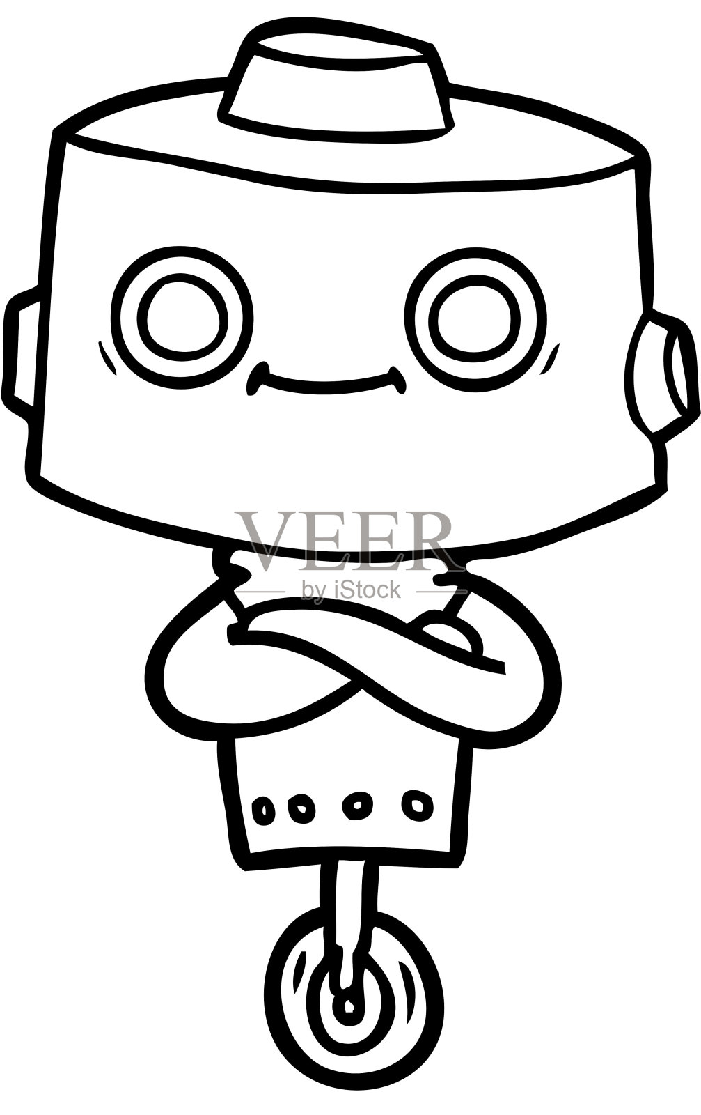 卡通机器人插画图片素材