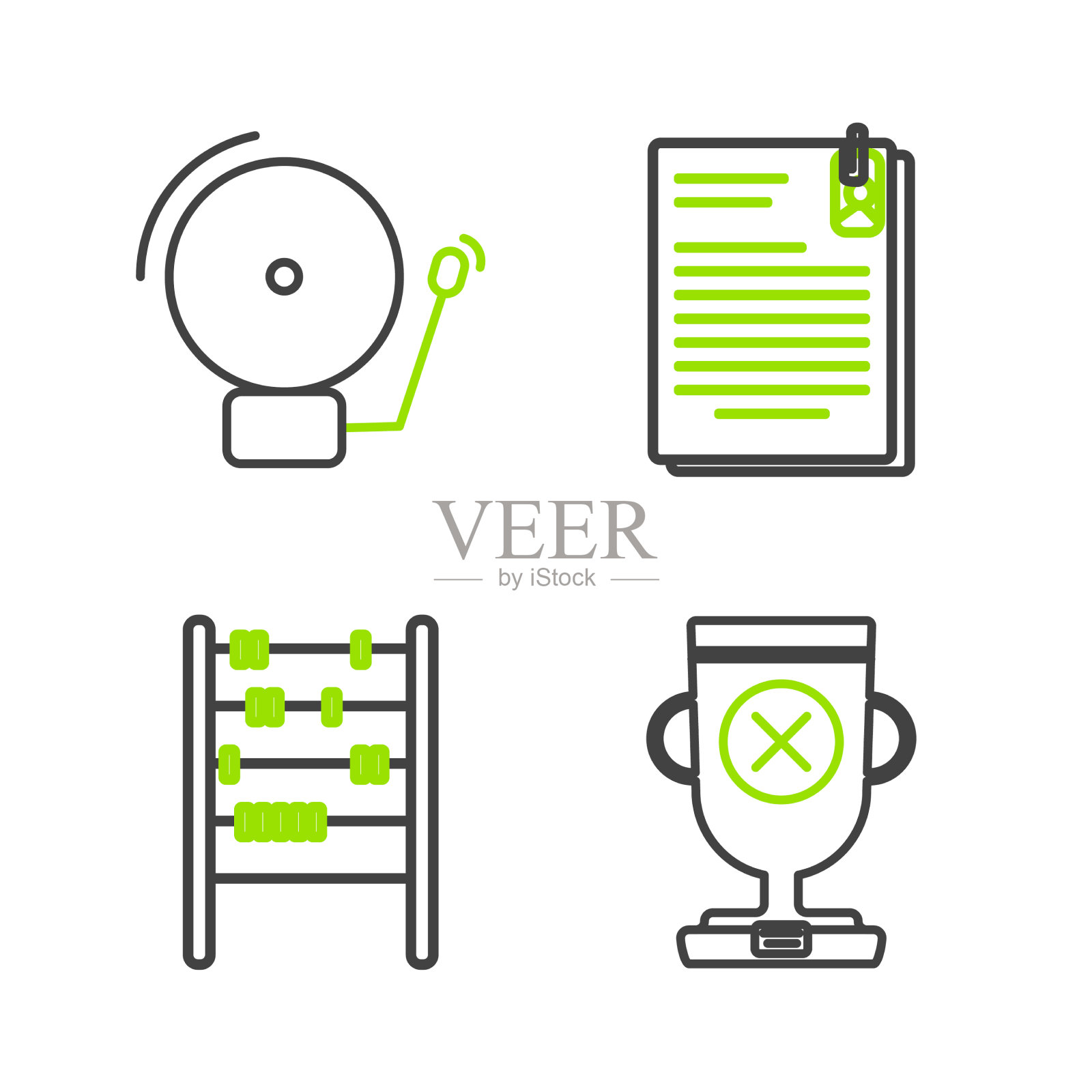 设行奖杯算盘档档和图标素材