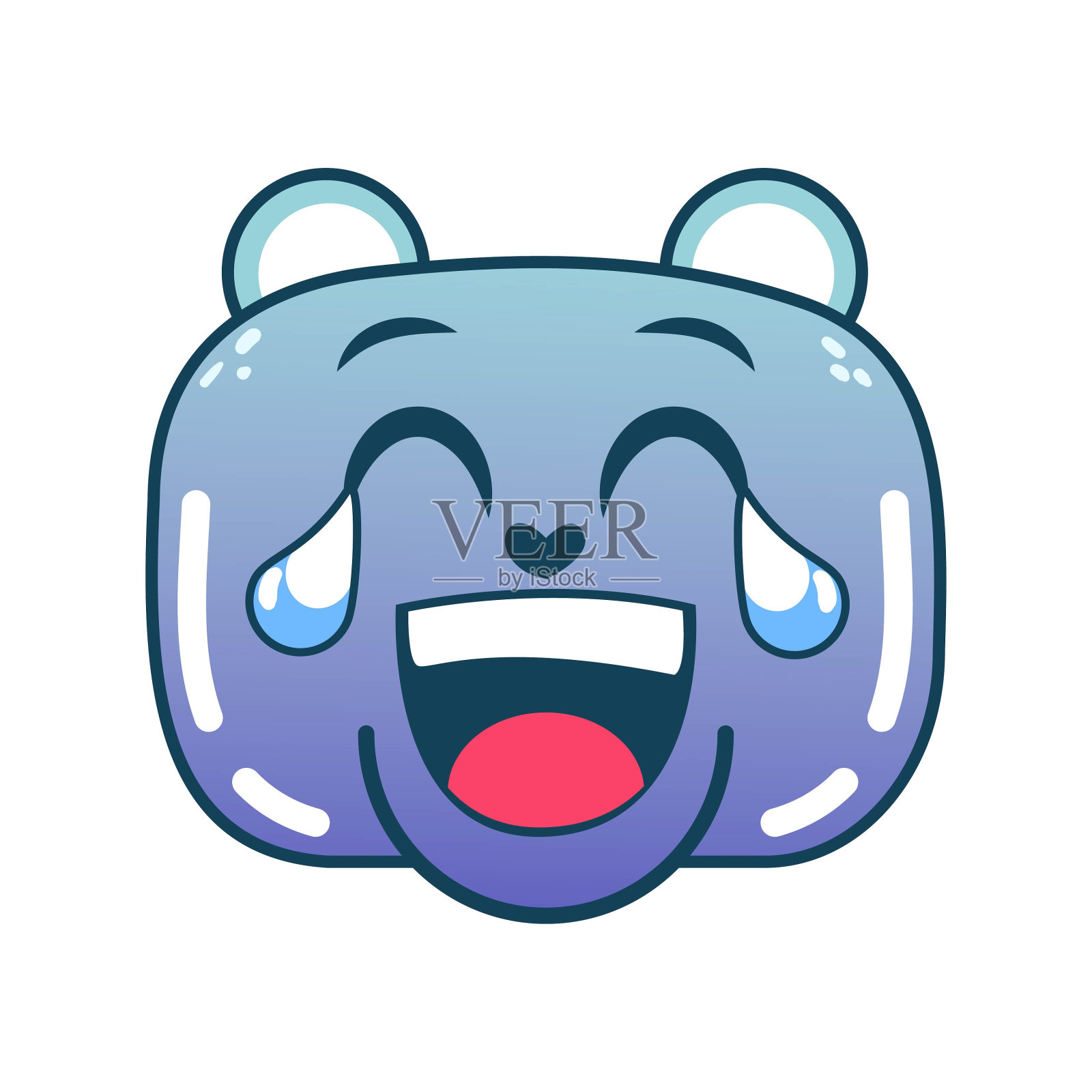 矢量卡通可爱的笑表情符号孤立插图插画图片素材