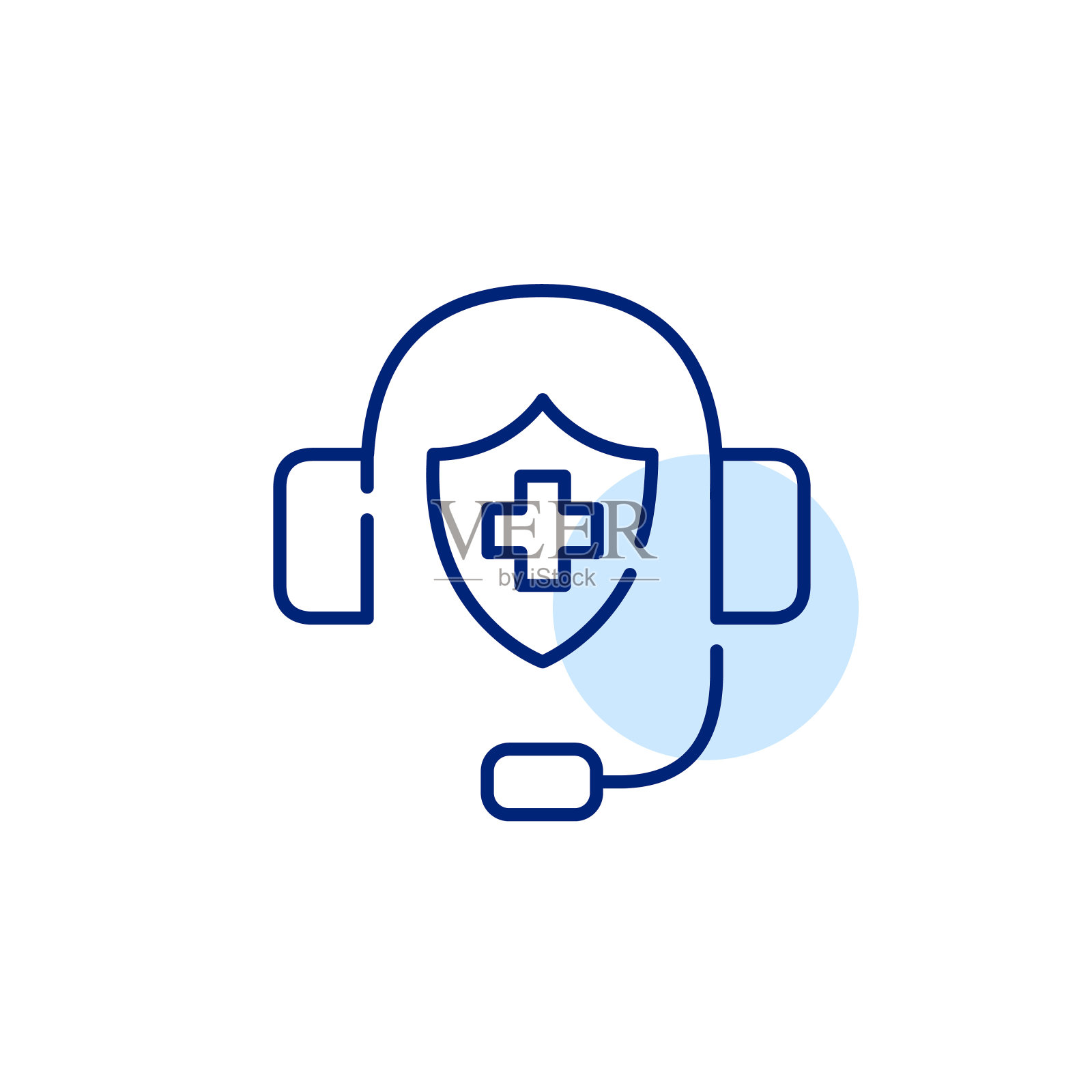 有呼叫中心支持的医疗保险。健康计划联系人。像素完美，可编辑的笔画线图标插画图片素材