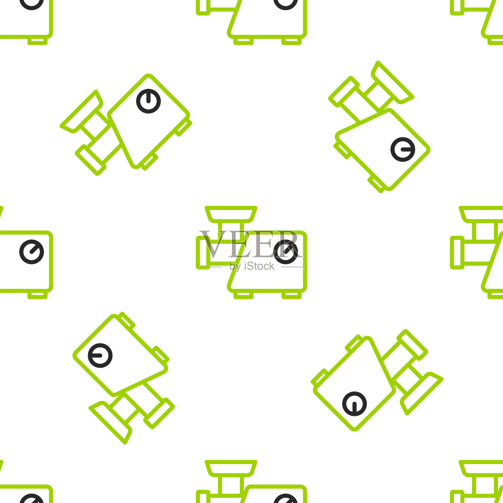 线厨房绞肉机图标隔离无缝插画图片素材