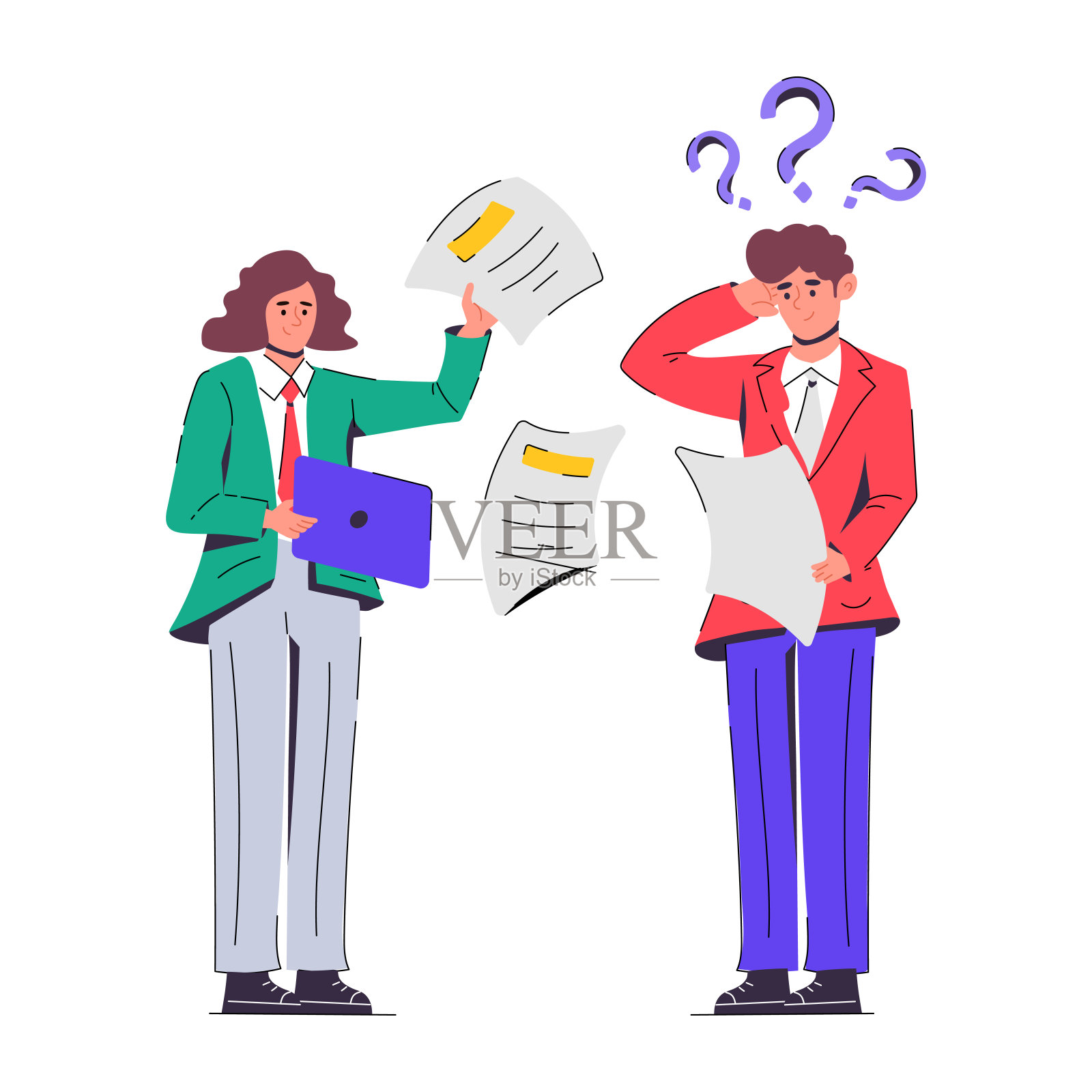 团队的问题插画图片素材