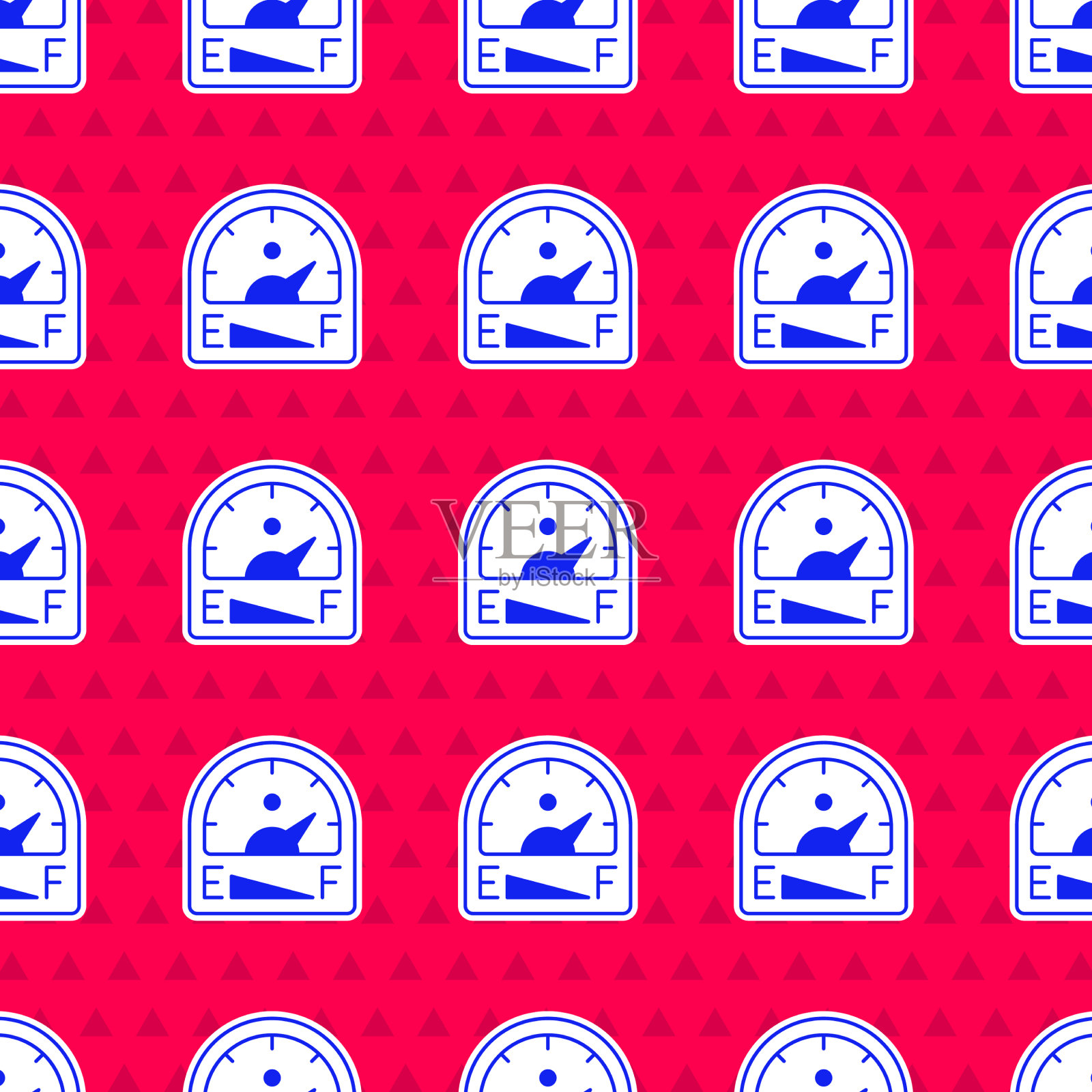 蓝色马达气表图标隔离无缝插画图片素材