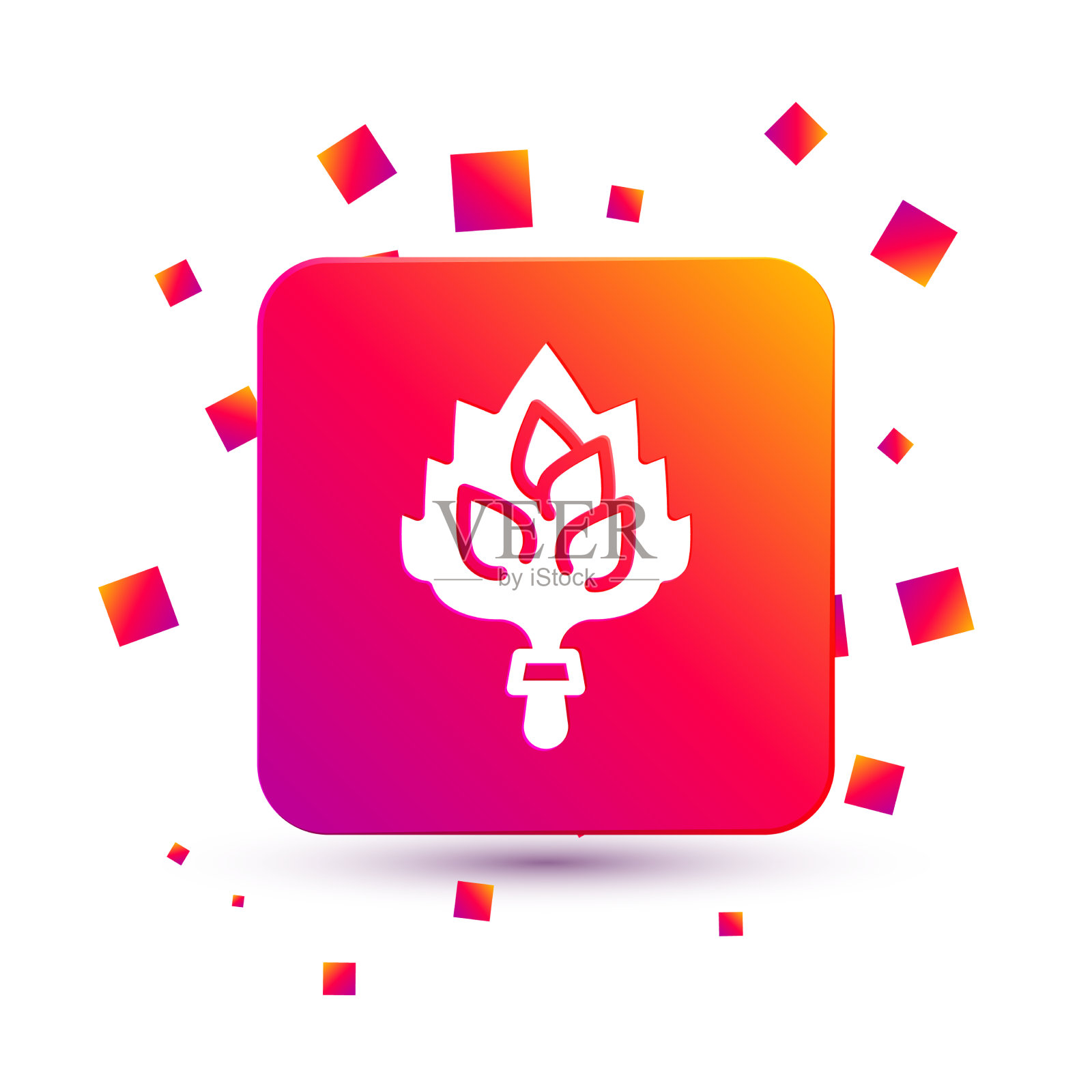 白色桑拿扫帚图标孤立在白色上图标素材