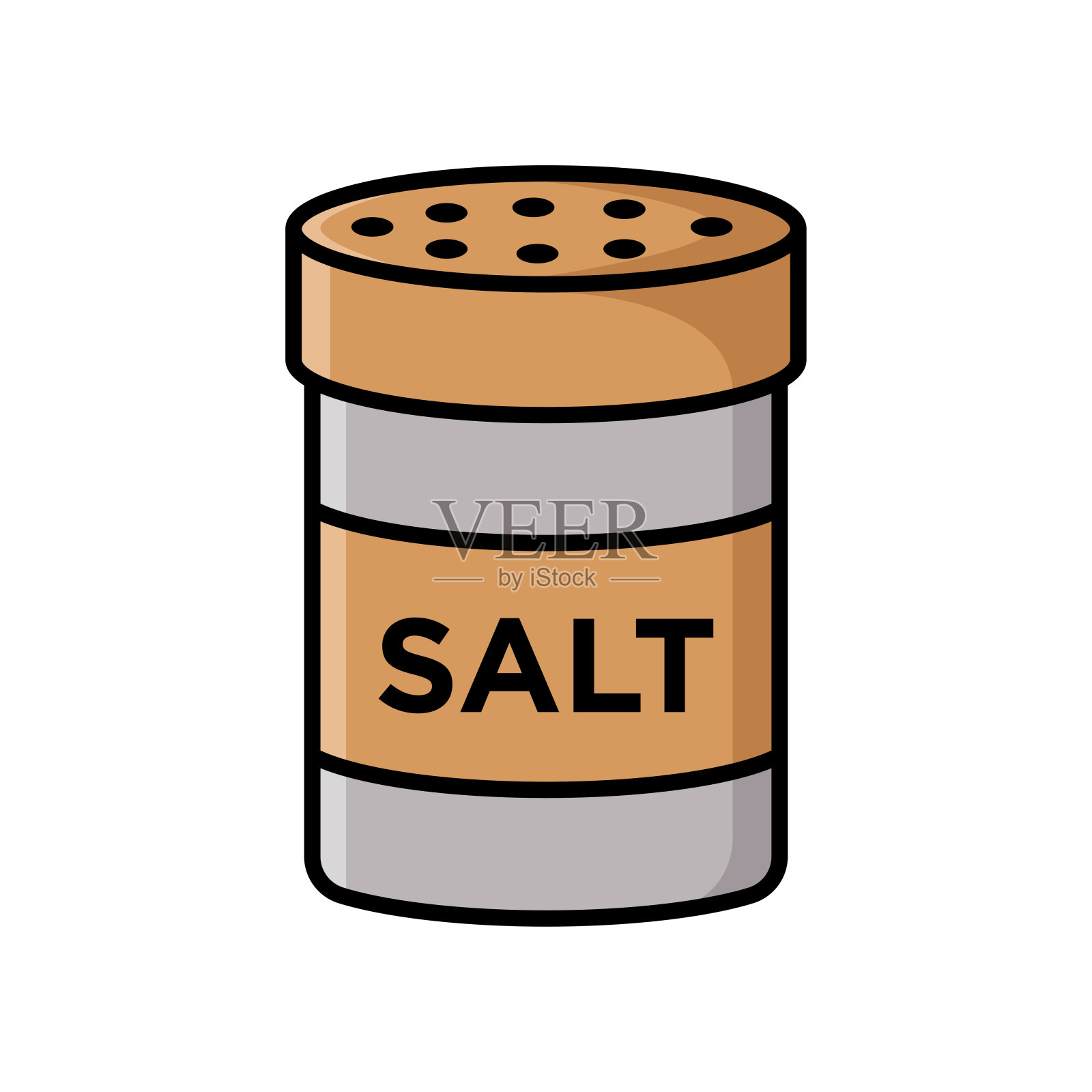 盐图标矢量设计模板在白色背景插画图片素材