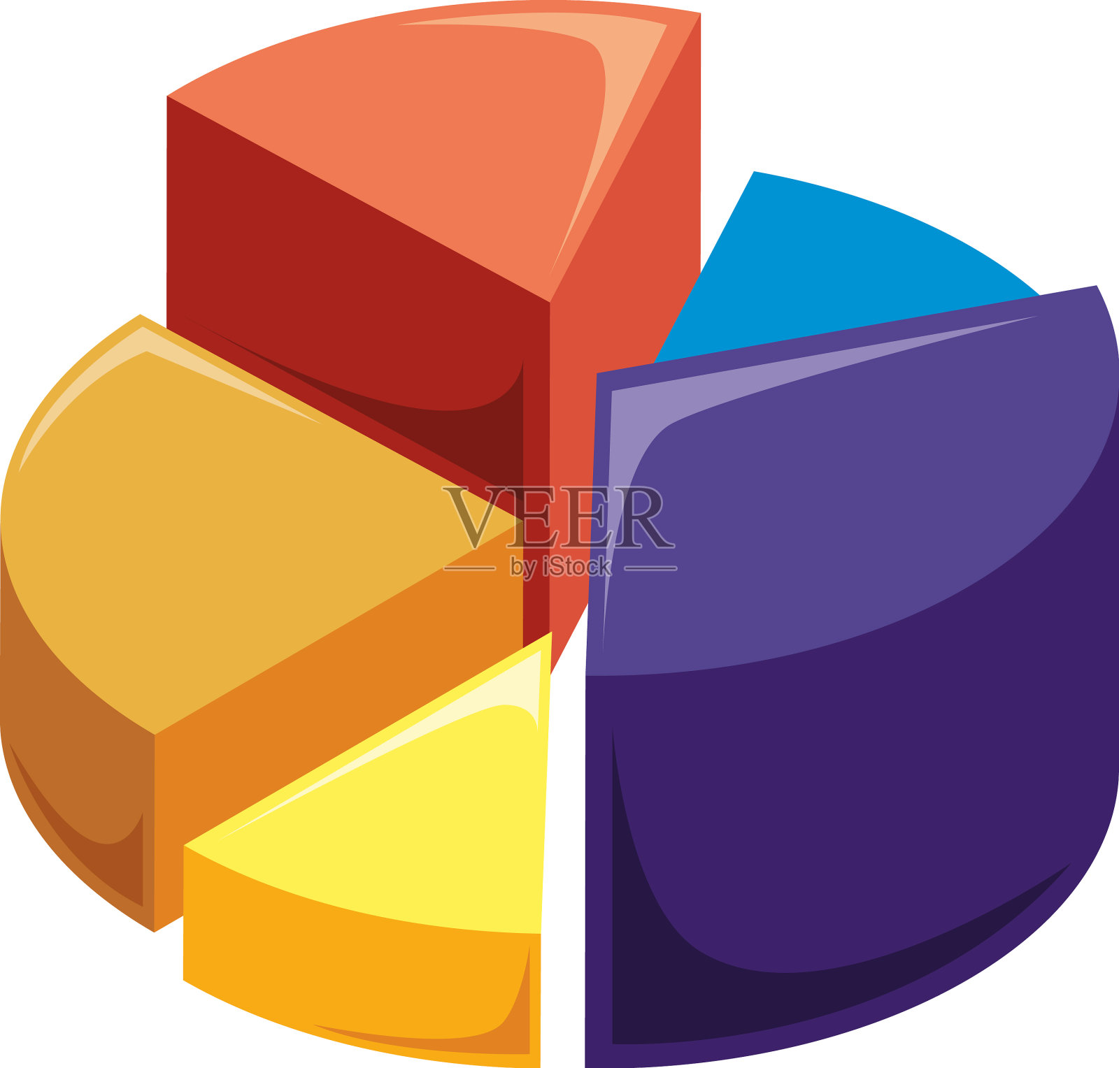 统计饼信息图设计元素图片