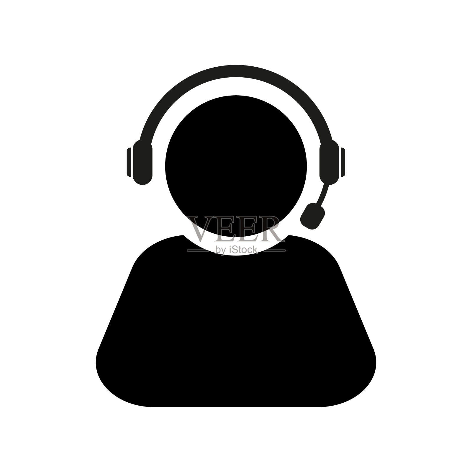 支持服务或助手聊天图标。矢量顾问的标志。插画图片素材