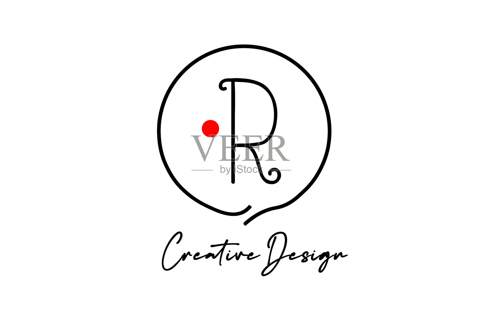 黑白字母标志图标插画图片素材