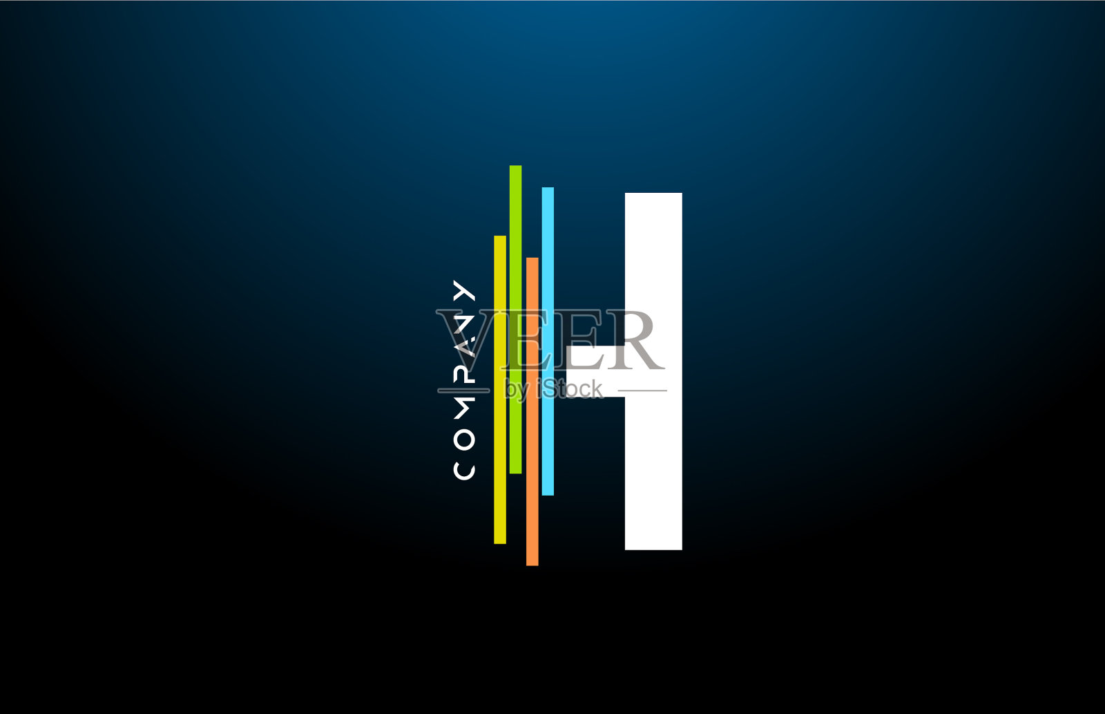 彩色字母标志图标设计与插画图片素材