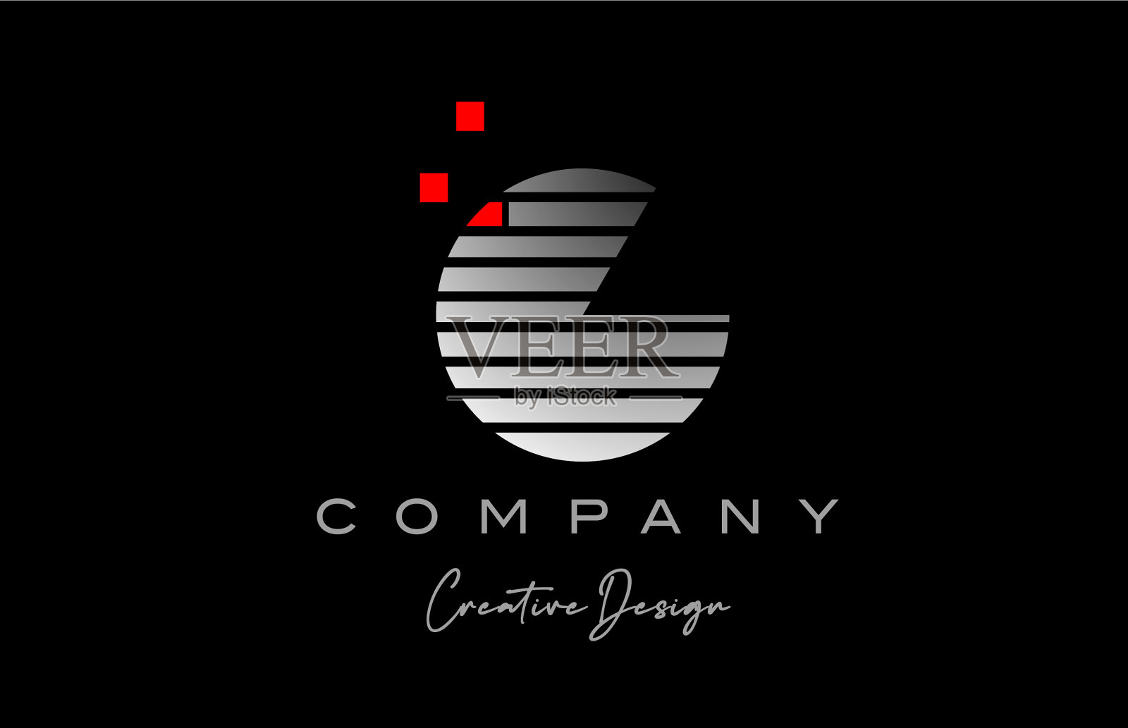 G字母标志与几何图案插画图片素材