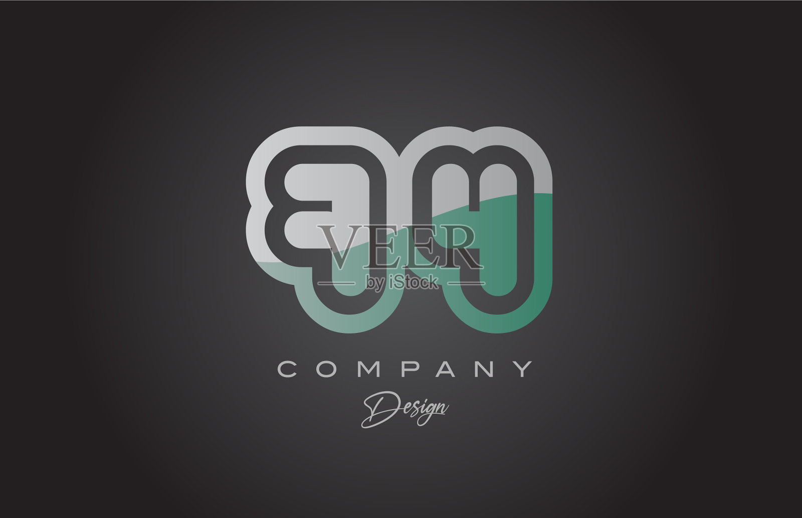 74绿灰色数字标志图标设计创意插画图片素材