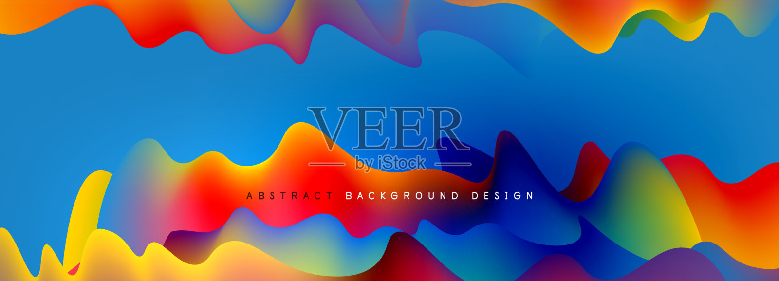 波浪与液体颜色动态抽象插画图片素材