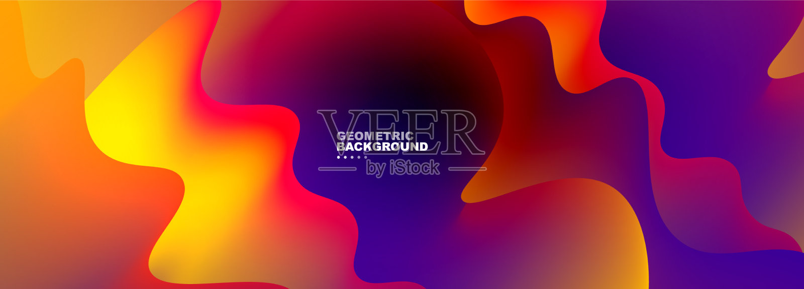 波浪与液体颜色动态抽象插画图片素材