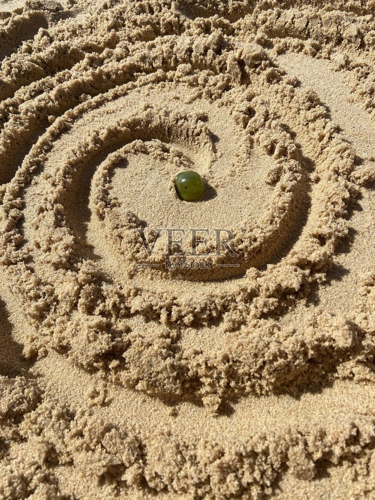 石沙滩曼荼罗照片摄影图片