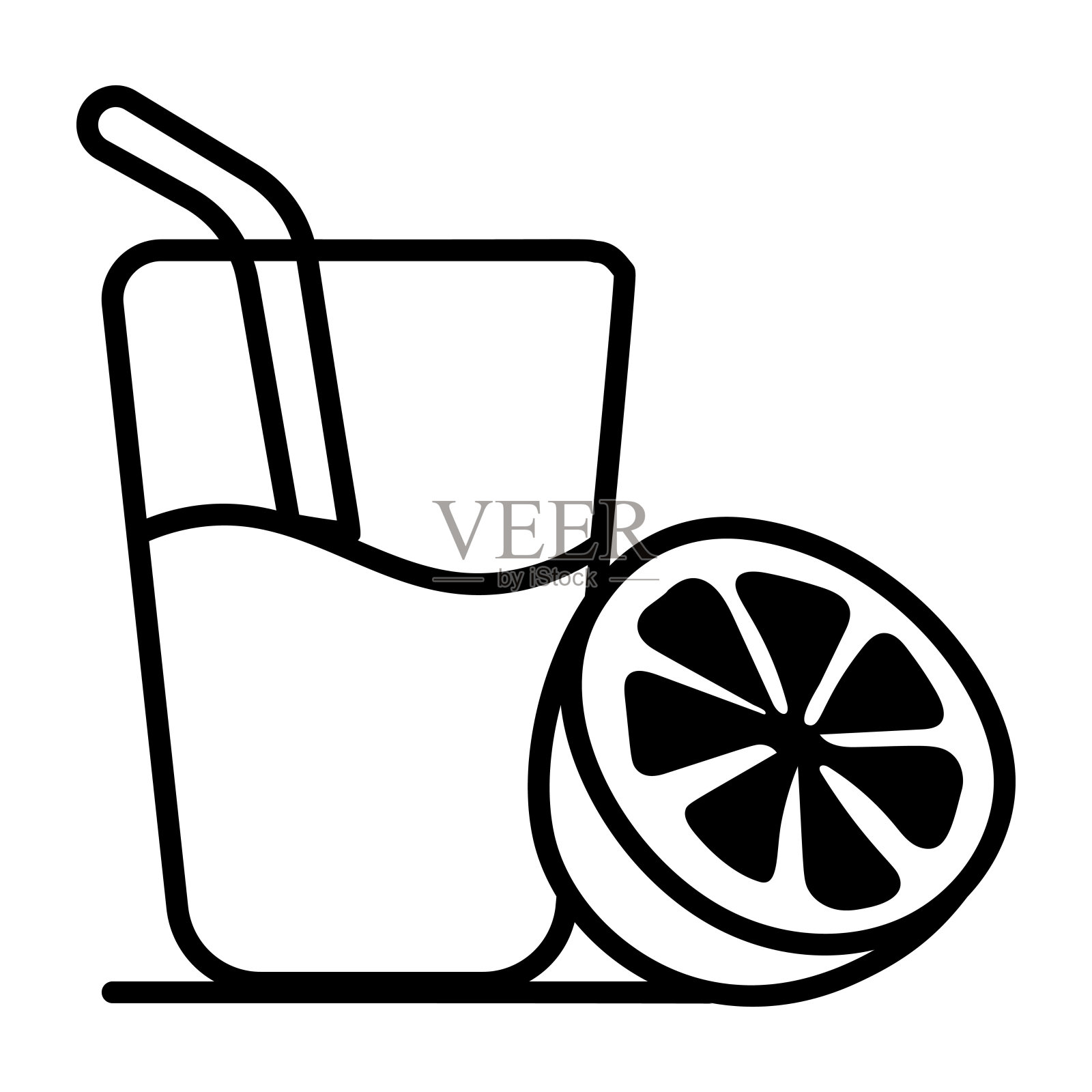 橙汁插画图片素材