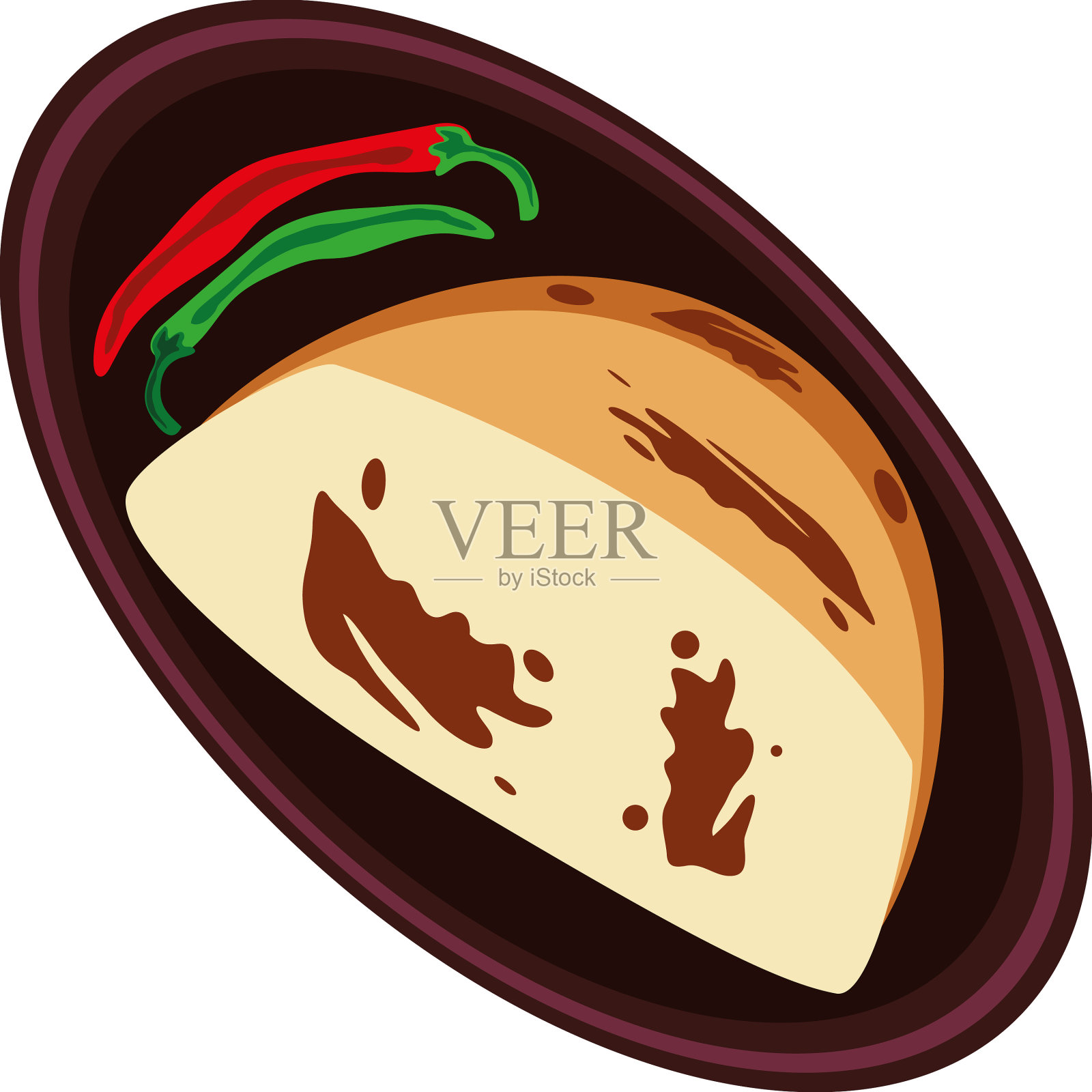 传统印度食物设计元素图片