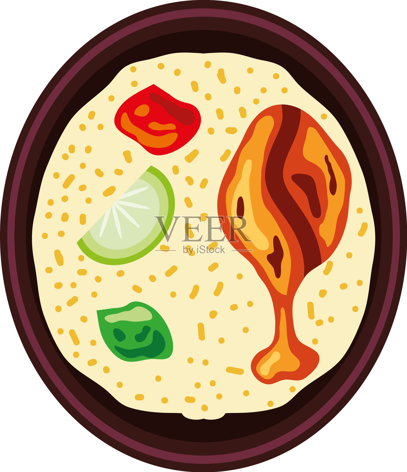 印度菜菜单设计元素图片