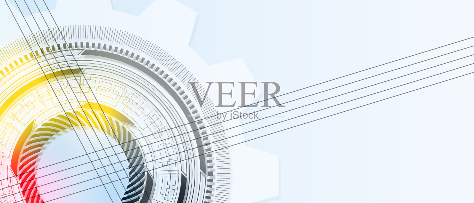 一套抽象的技术未来背景插画图片素材