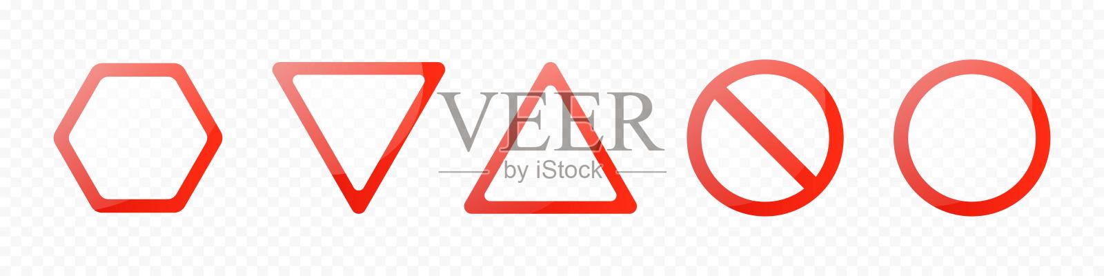 收集路标。Roadsign集。设置交通标志。交通标志收集。矢量图形插画图片素材