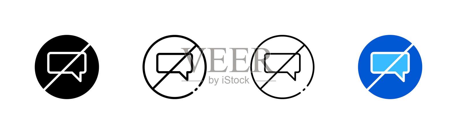 块信息。不同风格，色彩丰富，块消息图标设置。矢量图标。图标素材