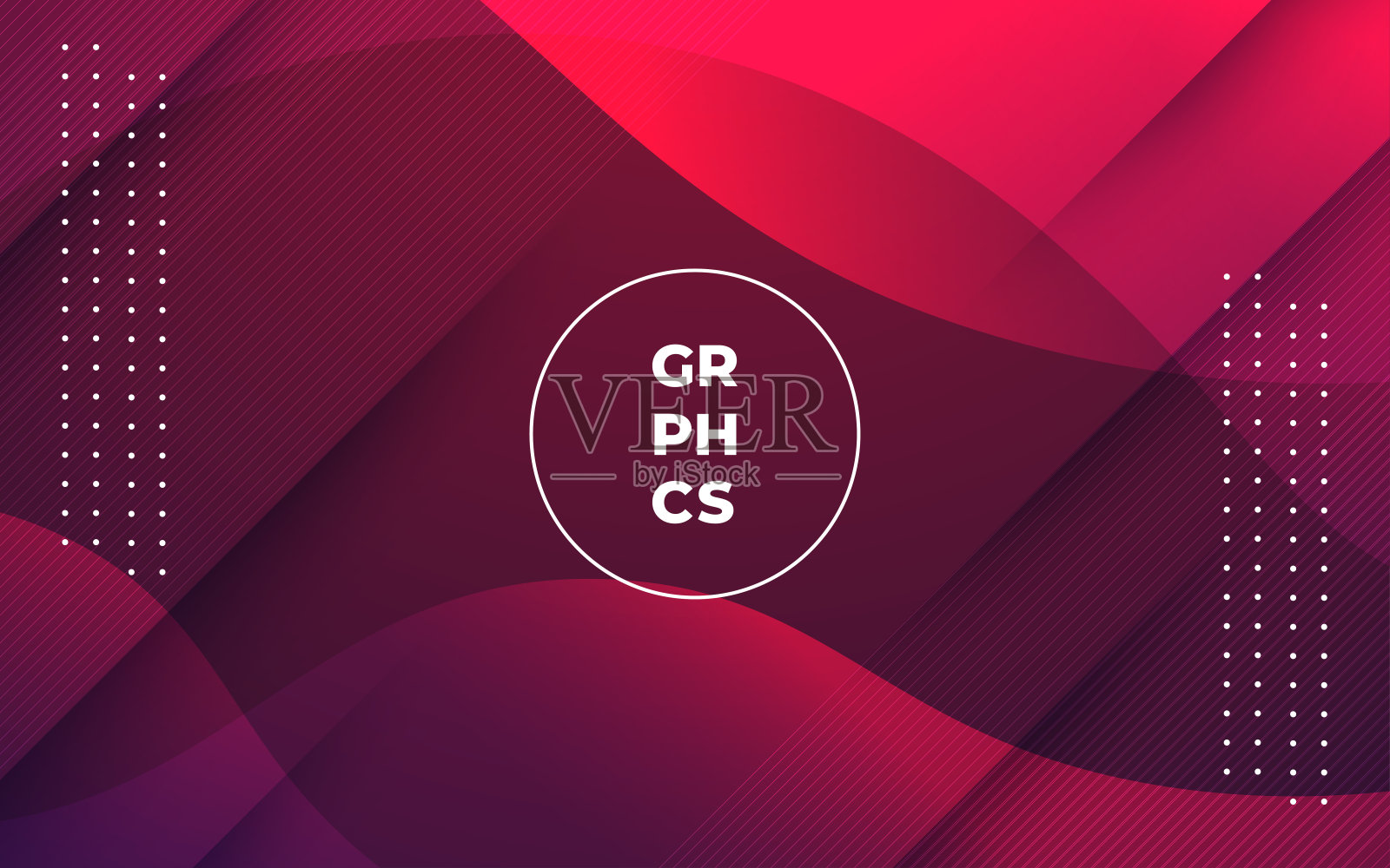 摘要暗红色液体颜色梯度波浪几何流体形状背景。eps10向量插画图片素材