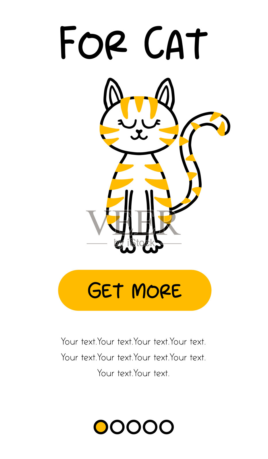 宠物商店和移动应用程序的屏幕。菜单横幅矢量模板的网站和应用程序的发展。插画图片素材