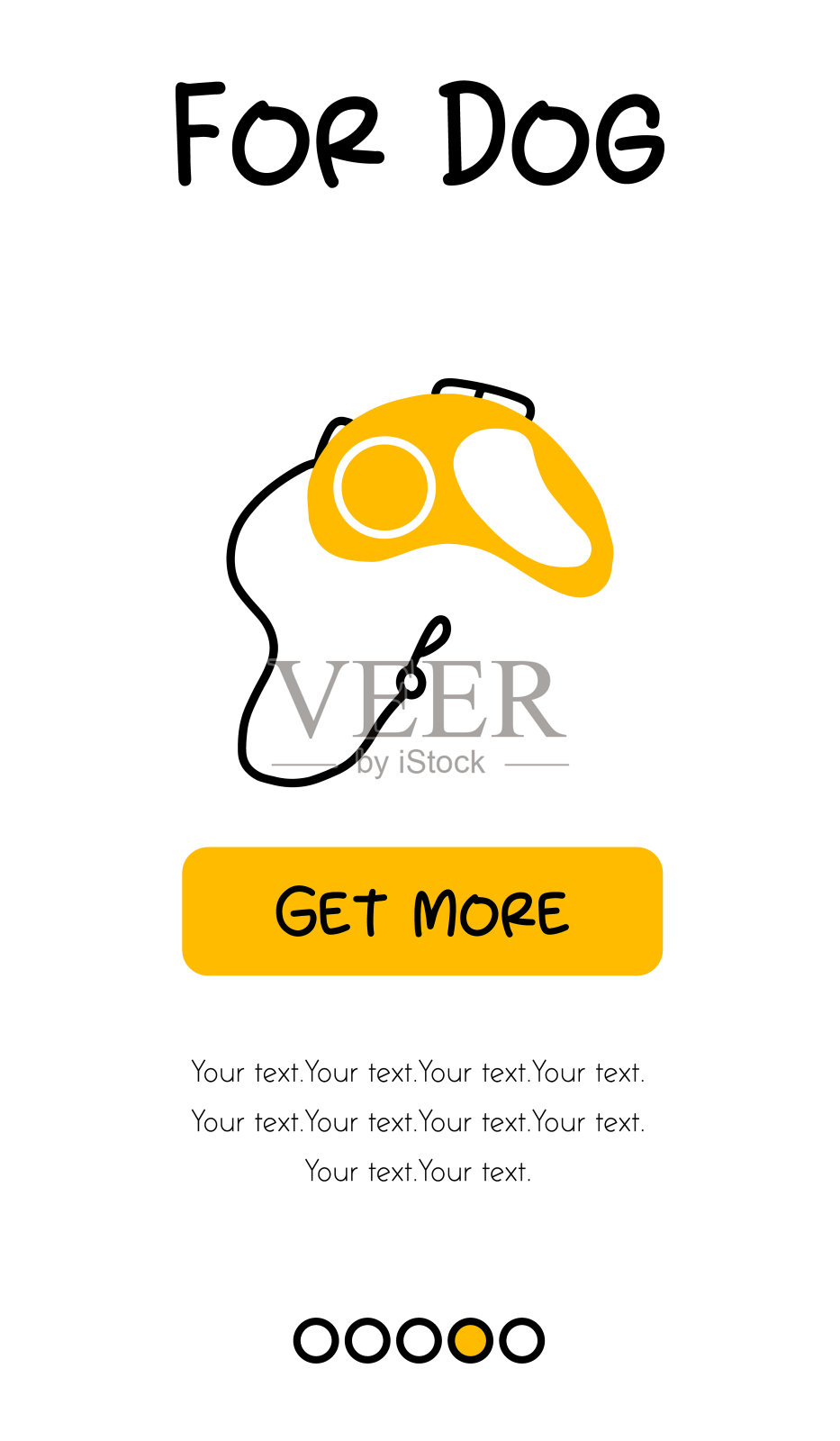 宠物商店和移动应用程序的截图。插画图片素材