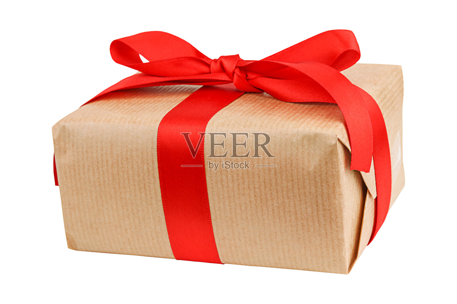 礼盒上有红丝带蝴蝶结照片摄影图片