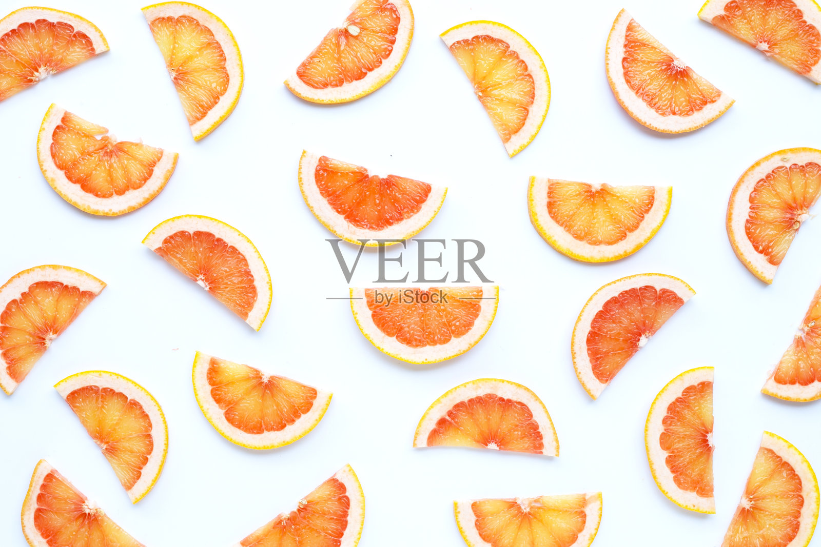 富含维生素c，多汁的葡萄柚片照片摄影图片