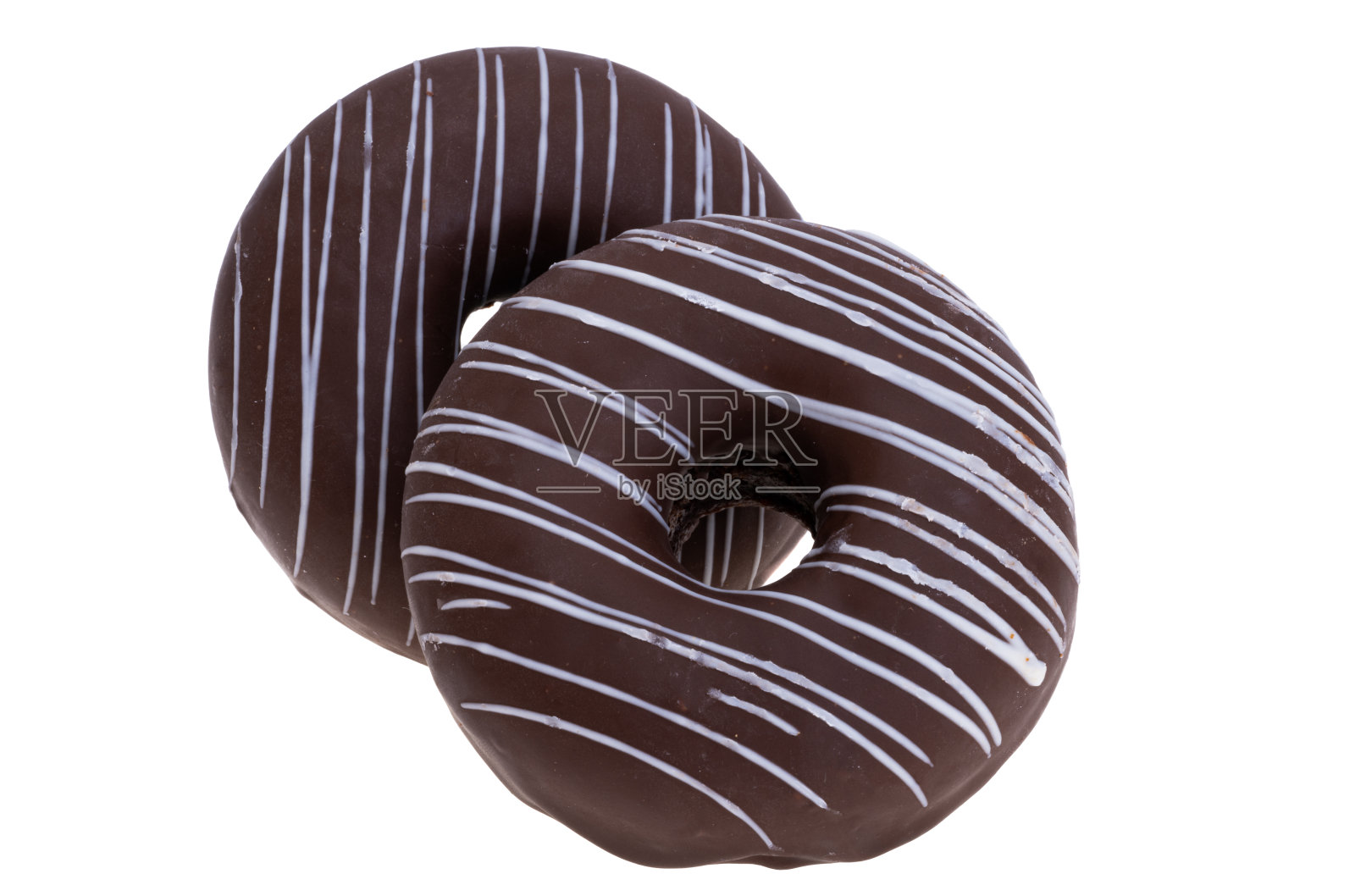 巧克力甜甜圈隔离照片摄影图片