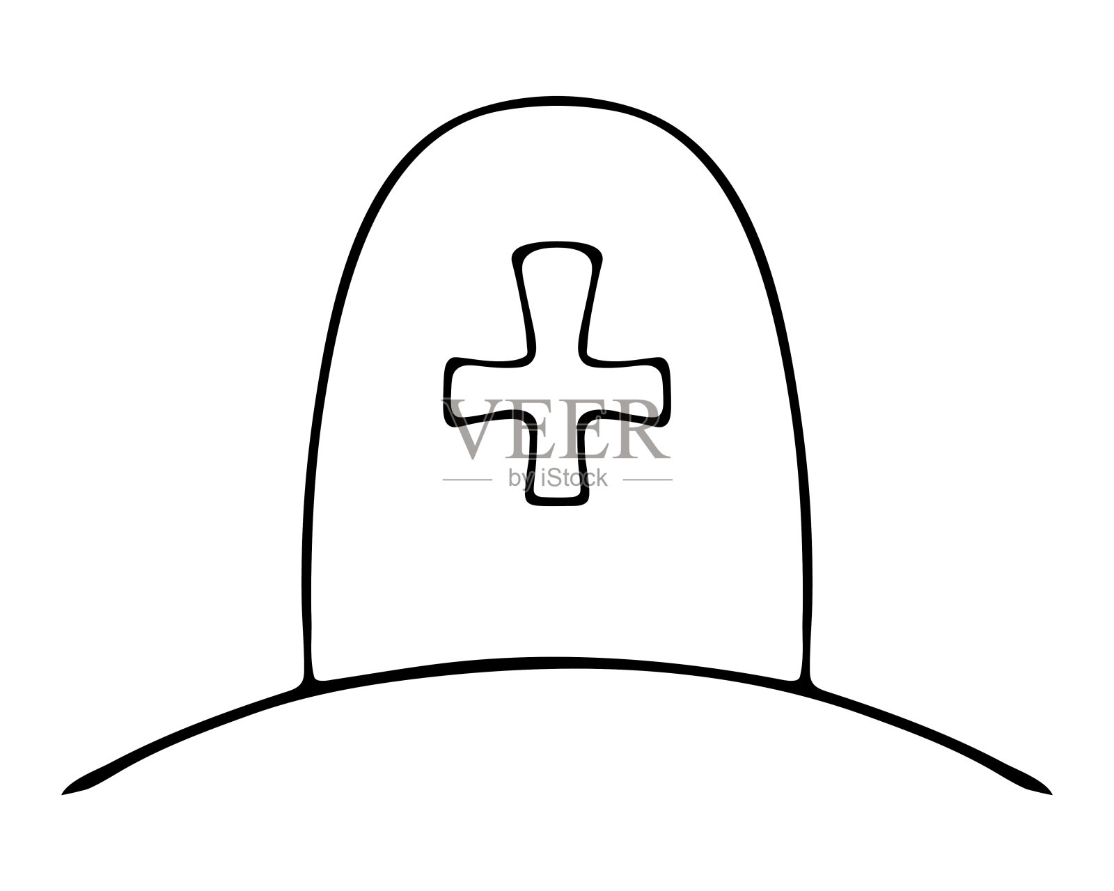 花岗岩纪念墓碑插画图片素材