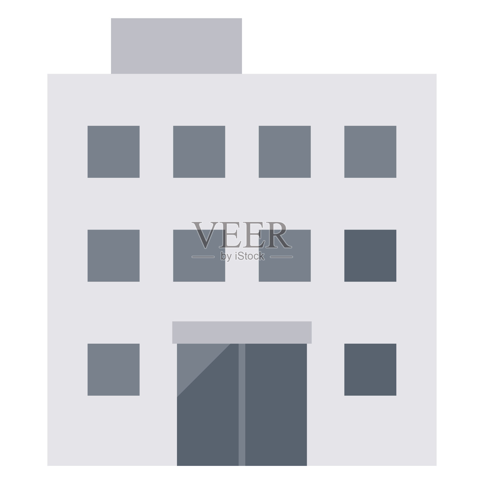 一个简单建筑的矢量插图插画图片素材