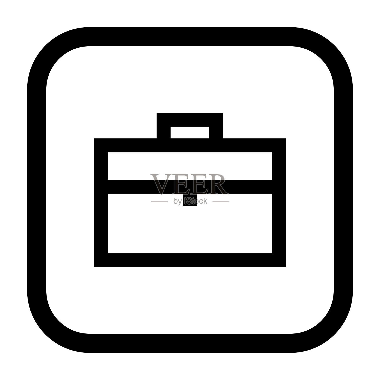 工作手提箱线图标。业务包。图标素材