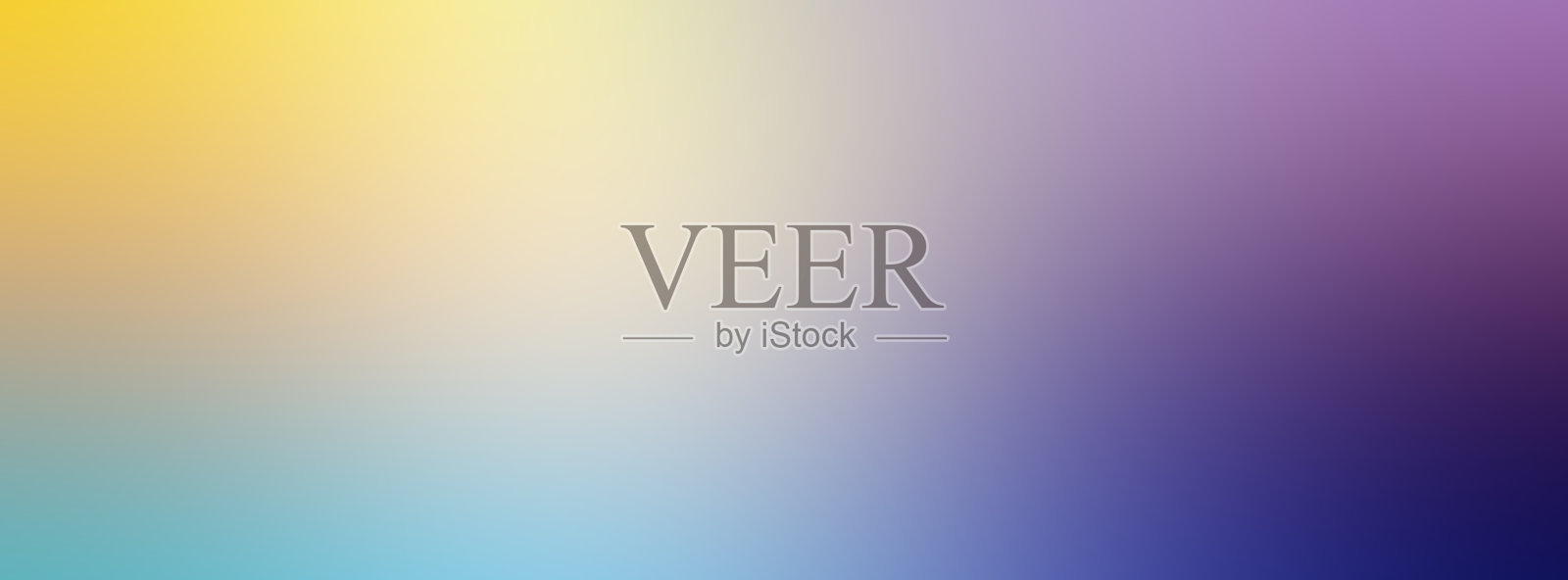 蓝黄色和紫色渐变背景。长条横幅，复制空间。化妆品广告的准备工作。插画图片素材