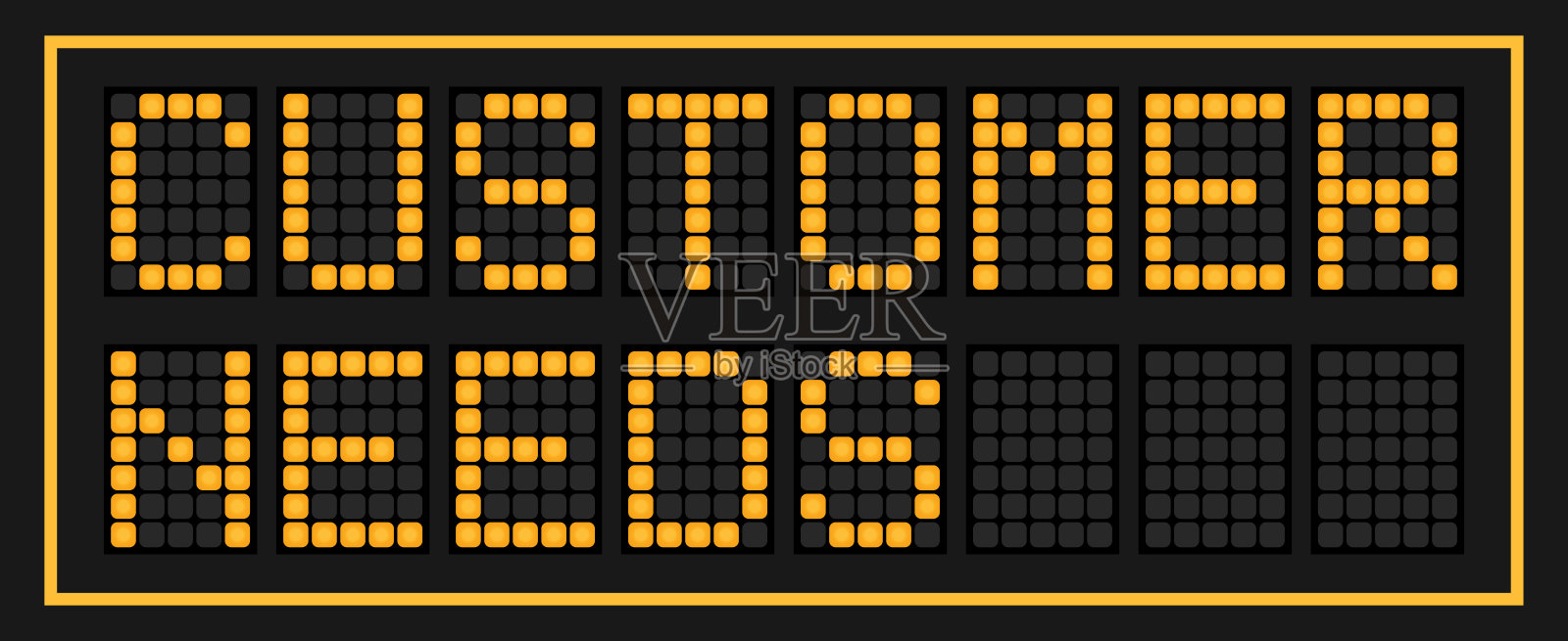 在黑色背景上，橙色的横幅上印有“客户需求”字样插画图片素材