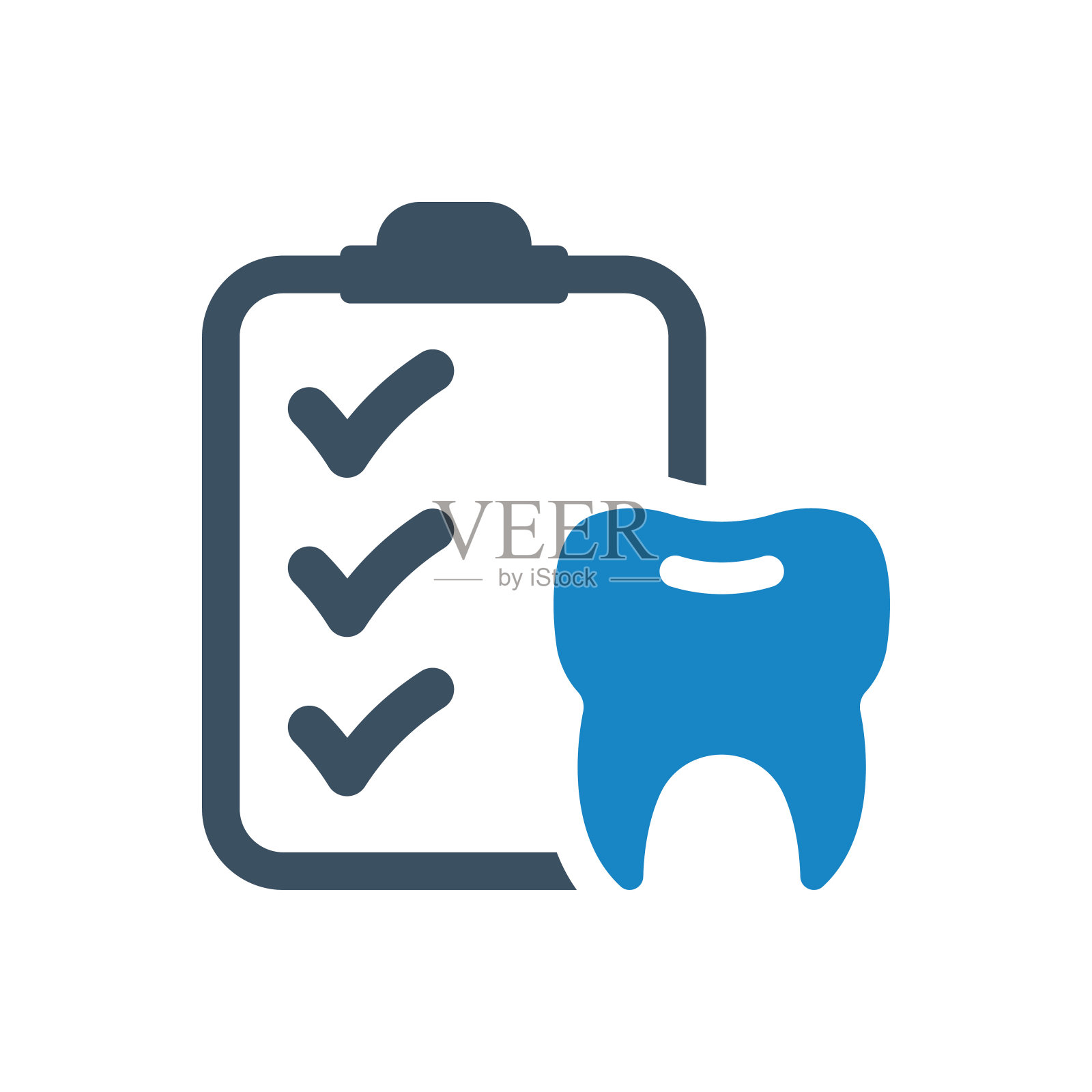 牙科报告图标矢量说明插画图片素材