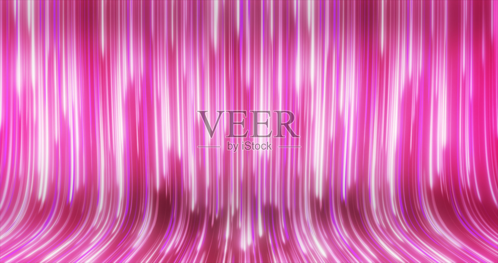 抽象的多色线条能量神奇发光落在弯曲的抽象粉色背景照片摄影图片