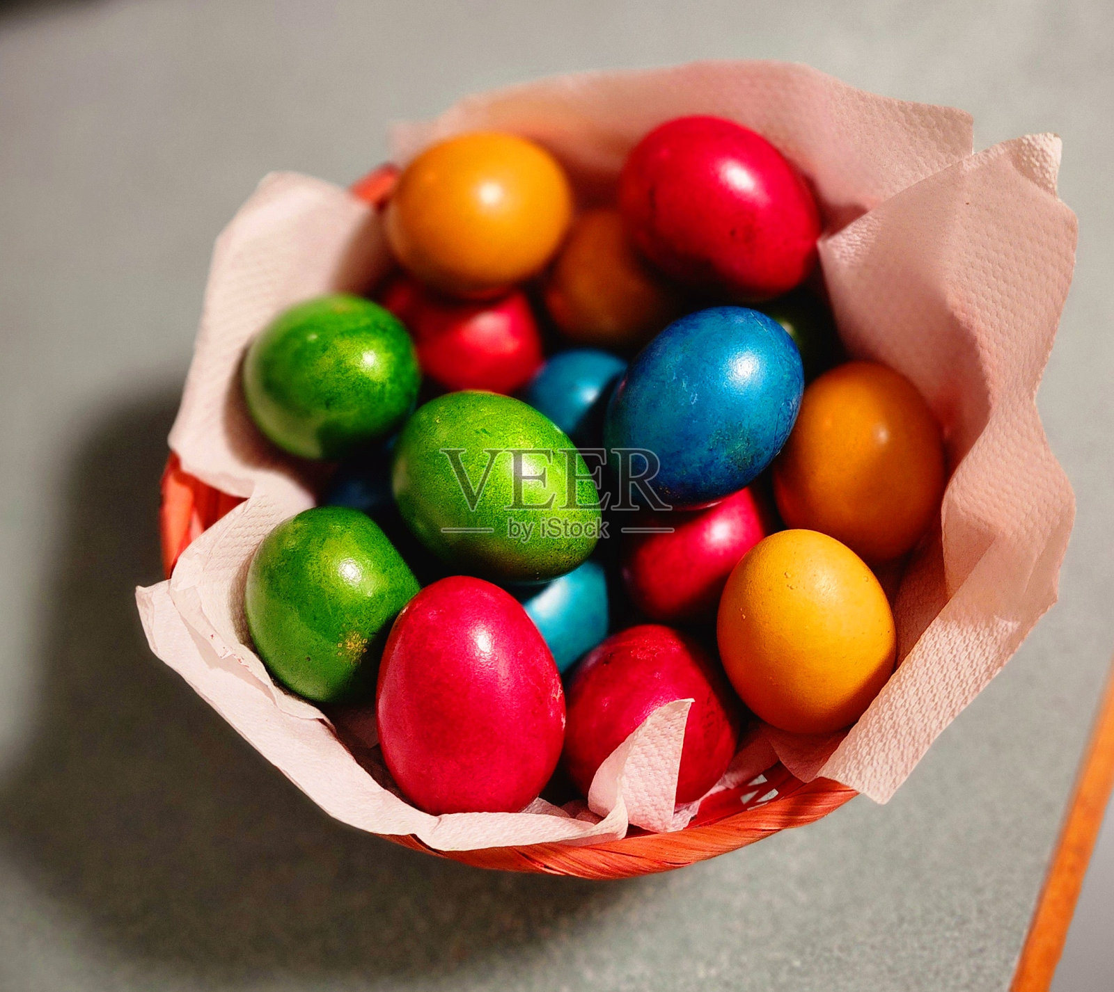 复活节彩色/染色蛋照片摄影图片