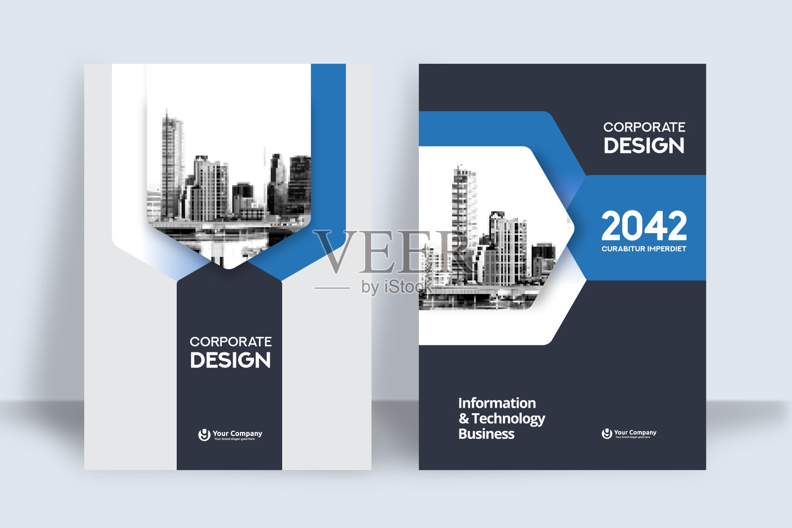 城市背景业务书籍封面设计模板插画图片素材