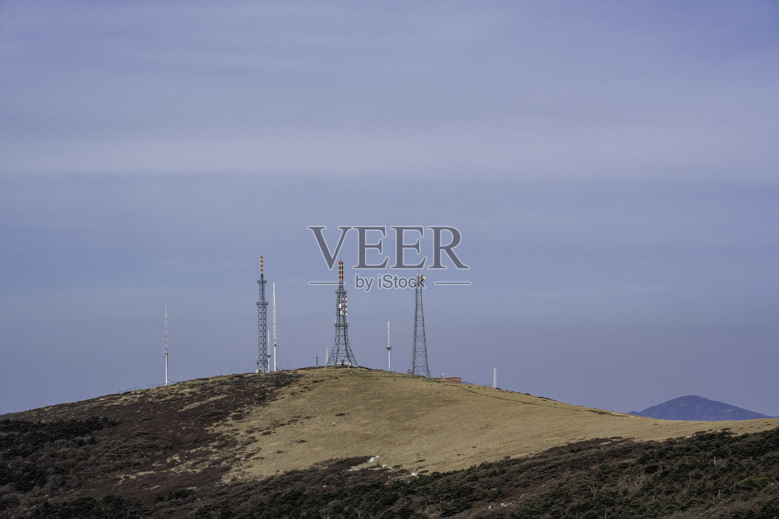 中国陕西省秦岭的秋季高山风光照片摄影图片