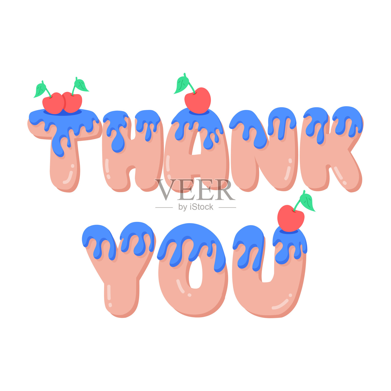 谢谢刻字插画图片素材