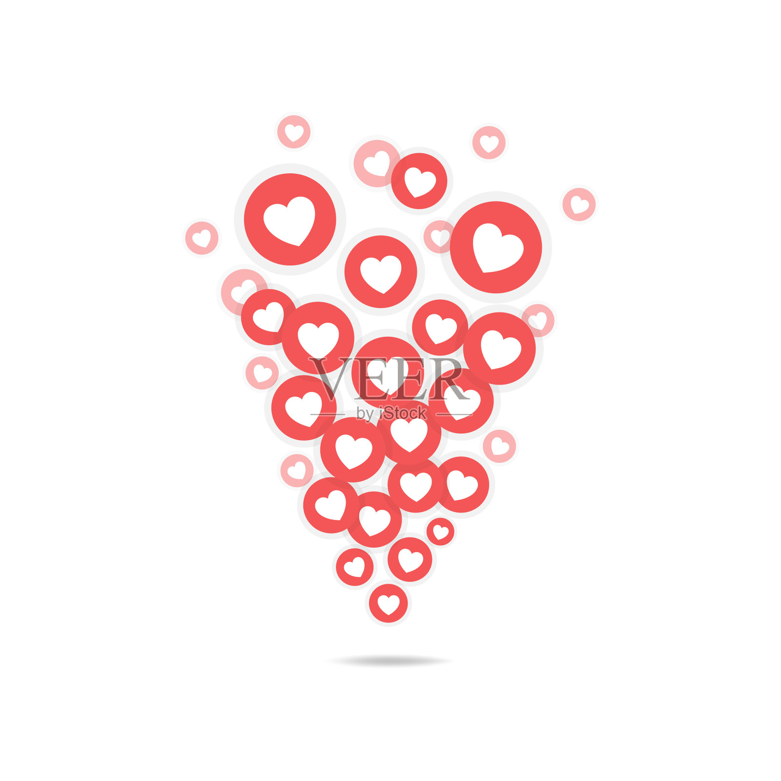 喜欢飞行。平面模板与红色飞行喜欢装饰设计。社交媒体概念。写博客,流。矢量隔离插图。平面矢量图。社交媒体平面图标插画图片素材