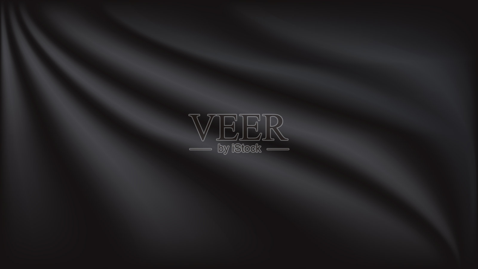 抽象的背景丝绸布料纹理光滑优雅的黑色丝绸插画图片素材