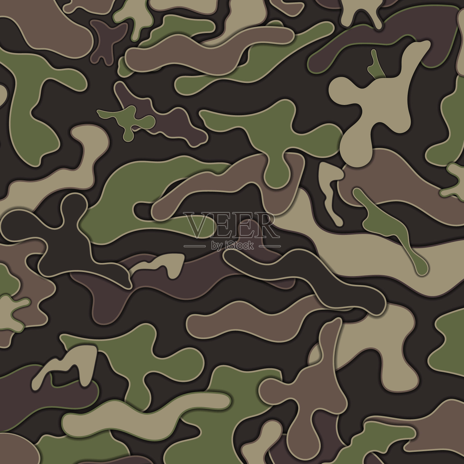 军方背景。军事风格。军事设计的抽象背景。插画图片素材