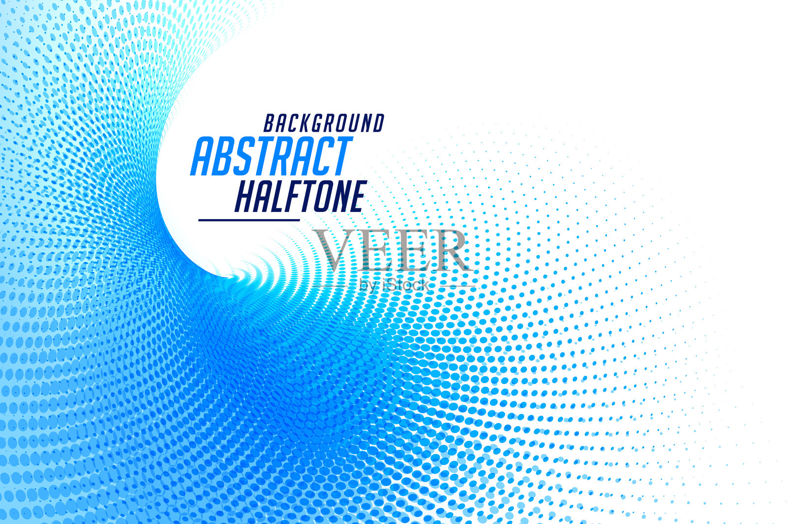 抽象的蓝色半色调漩涡形状在白色插画图片素材