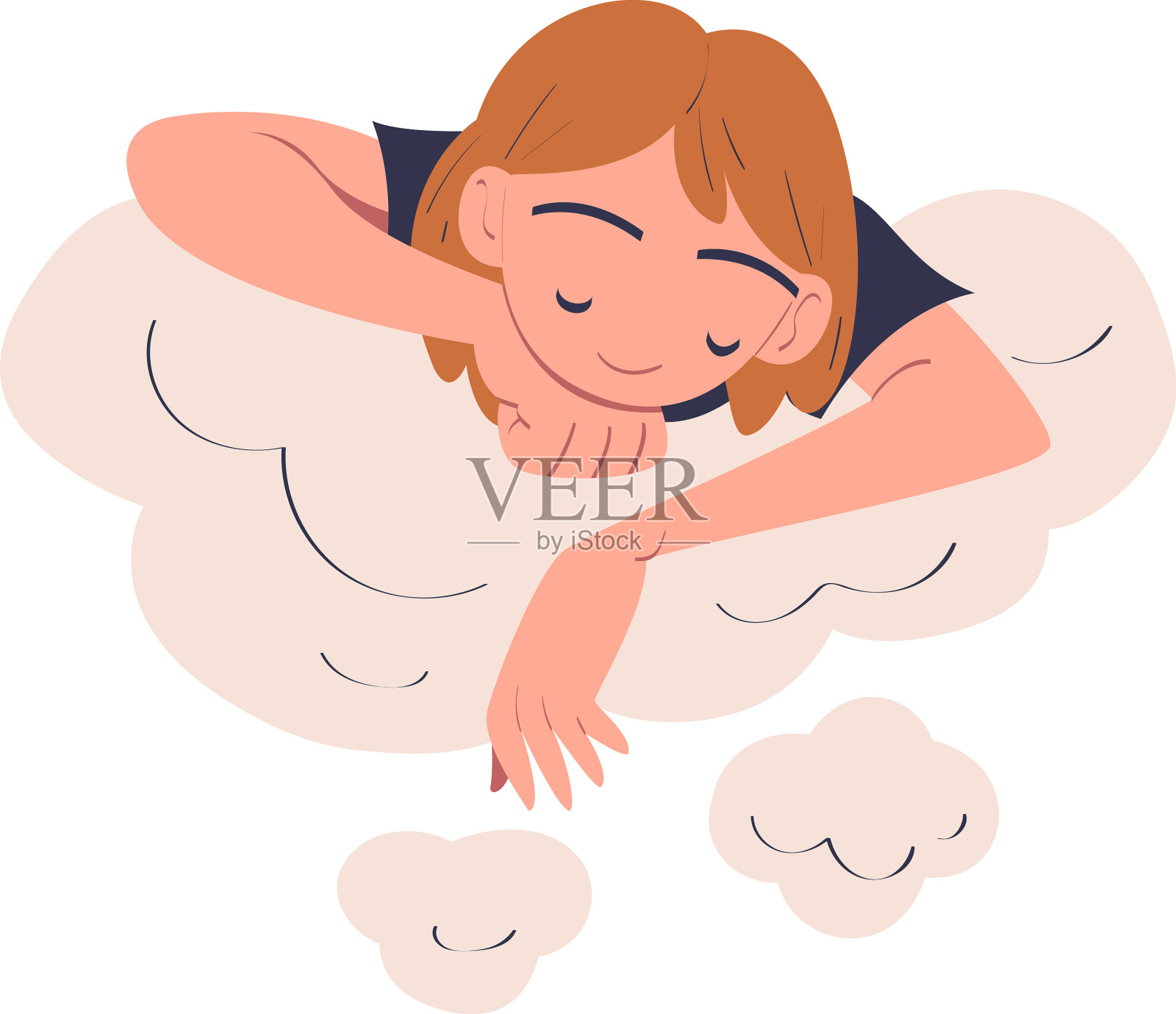 女人性格爱做梦，爱想象，爱幻想设计元素图片