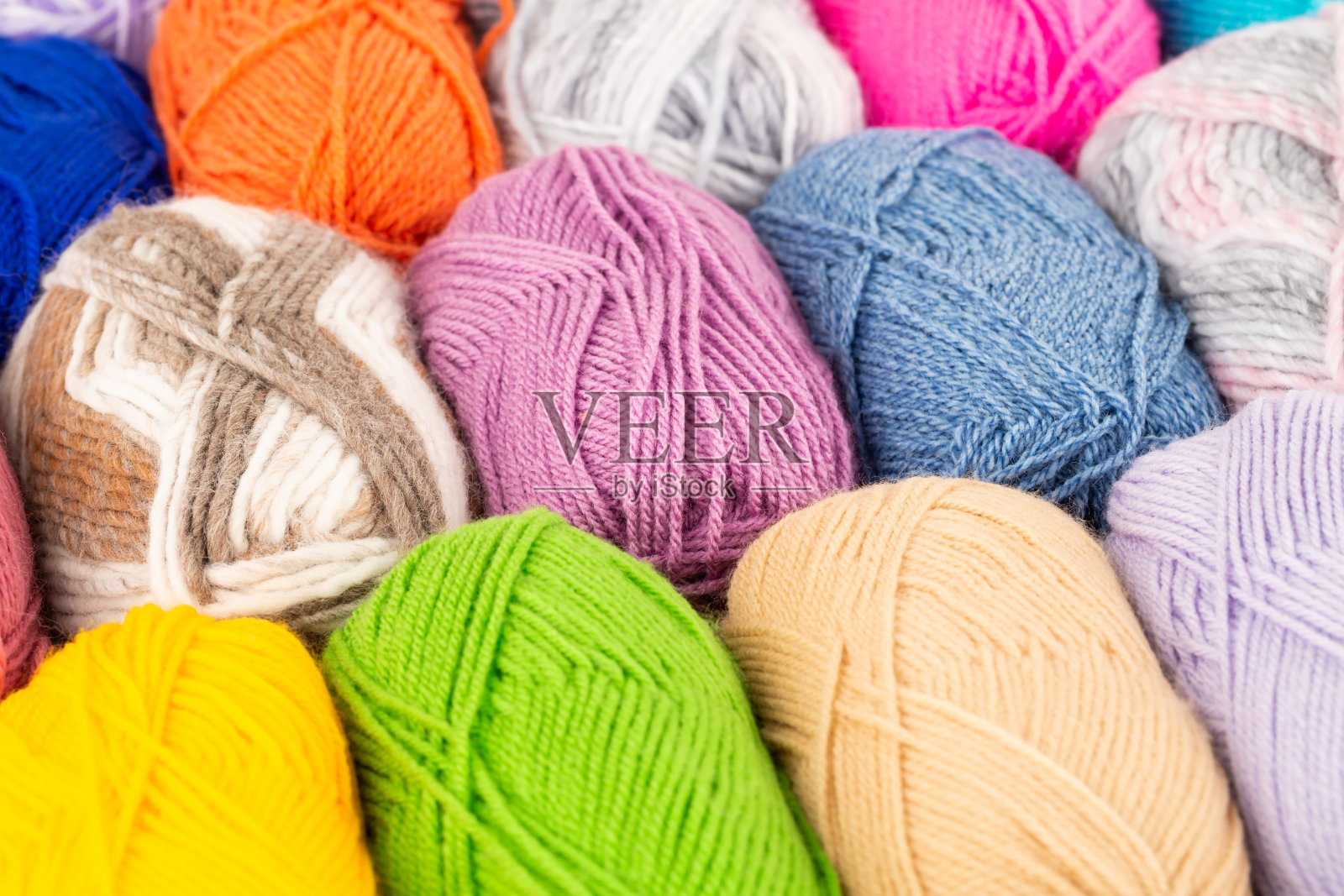 一堆针织纱线线索照片摄影图片