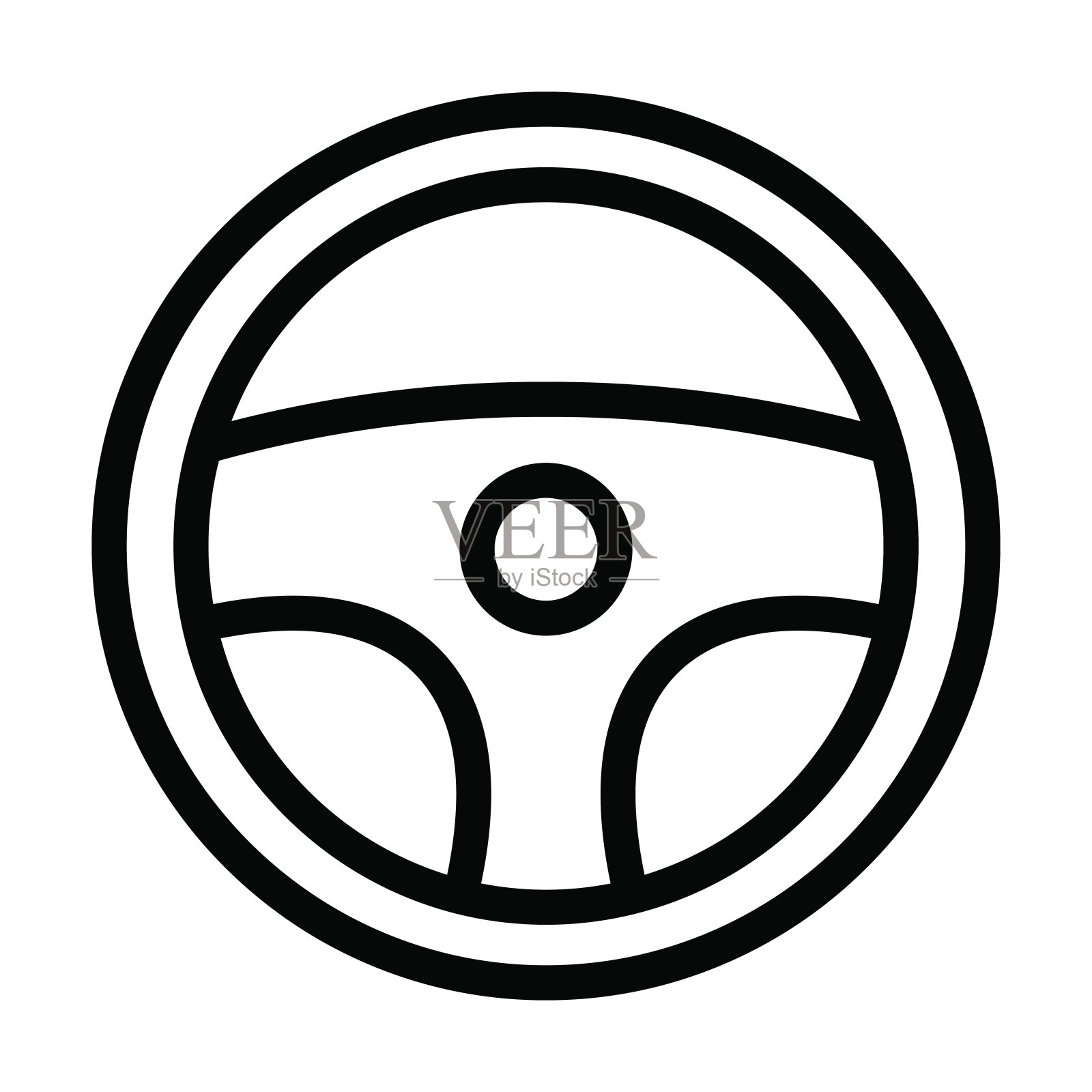 方向盘矢量粗线图标为个人和商业用途。插画图片素材
