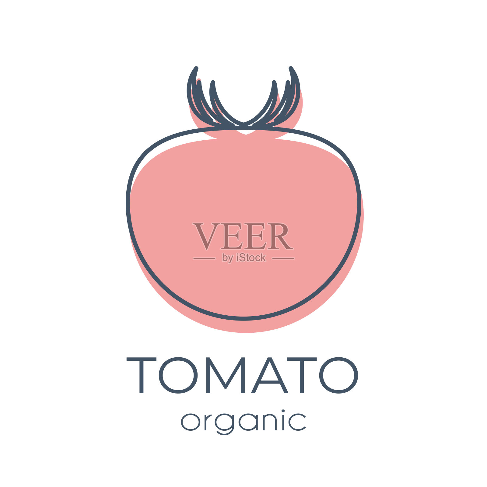 单一极简主义矢量设计元素红番茄插画图片素材