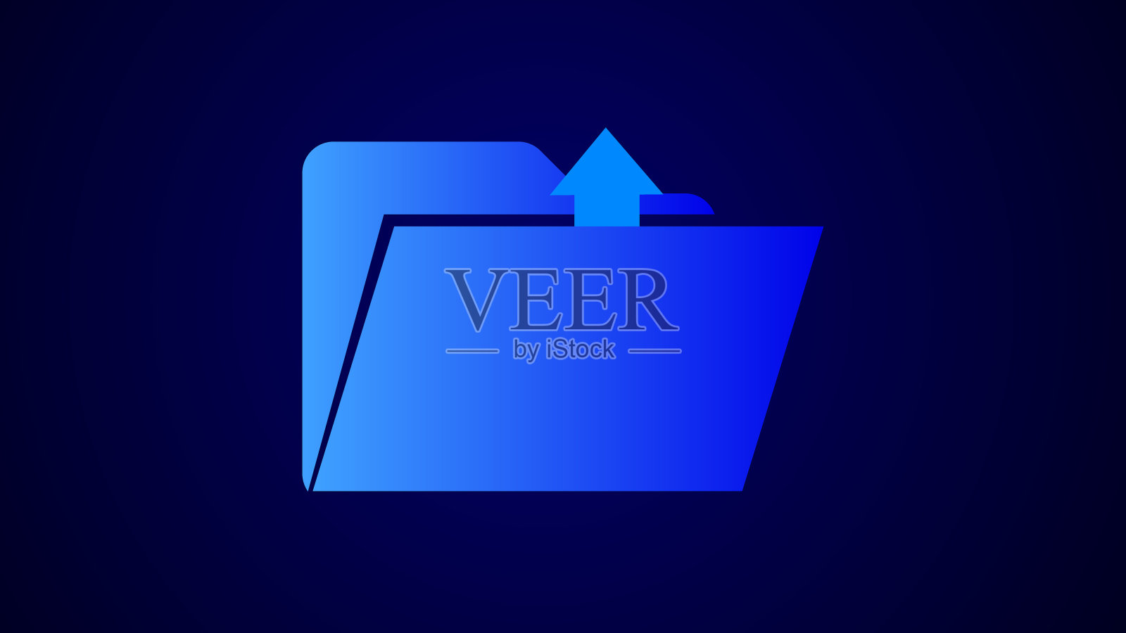 Android系统存储软件文件管理图标隔离蓝色插图背景。插画图片素材